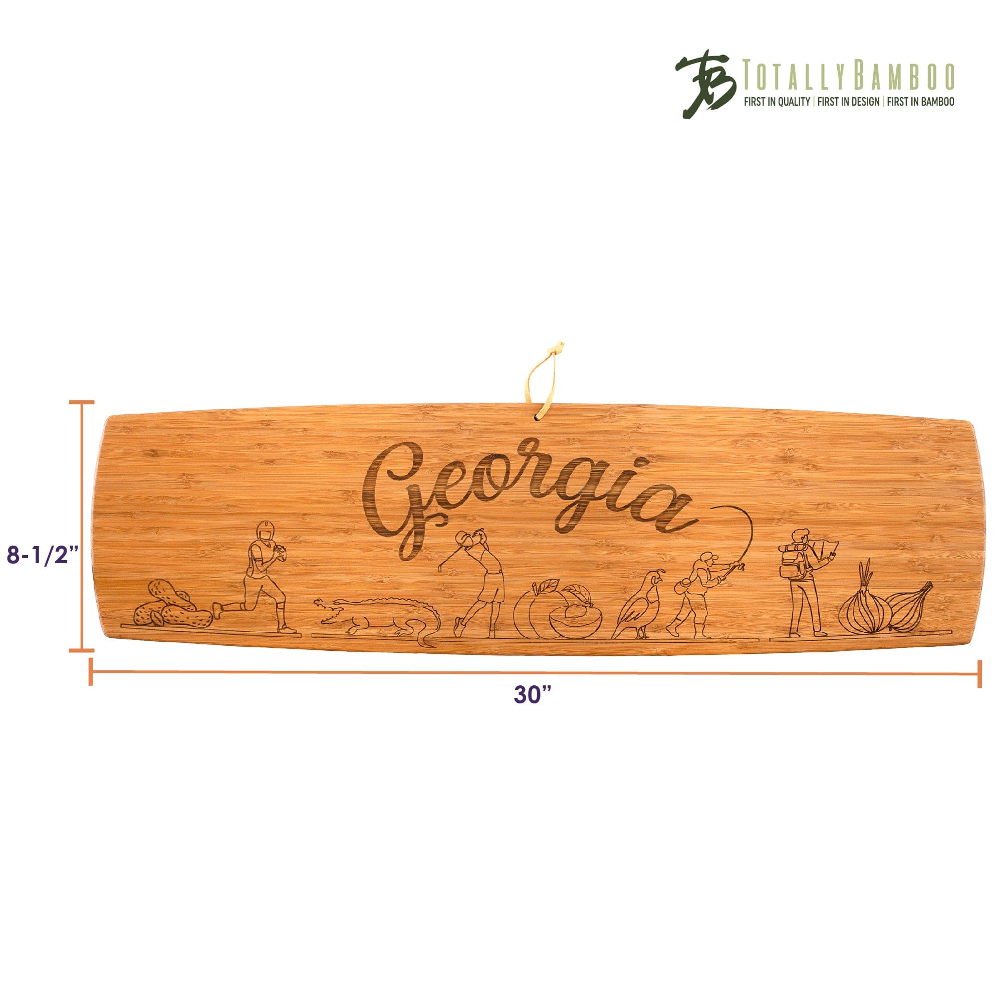 Totally Bamboo Georgia Extra-Large Charcuterie Board and Cheese Plate