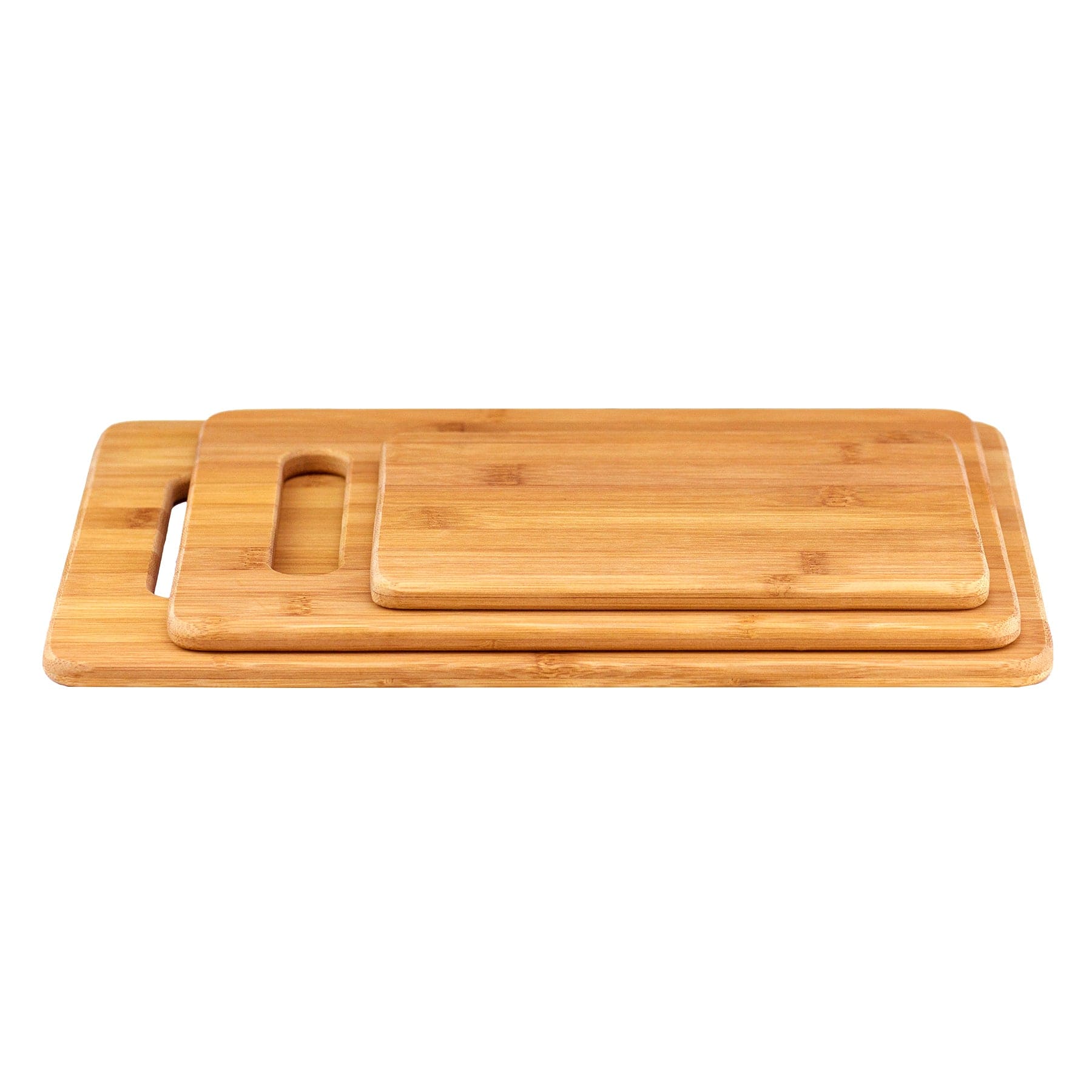 Totally Bamboo 3-Piece Bamboo Cutting Board Set, 13" x 9-1/2", 11" x 8-1/2" and 8" x 6"