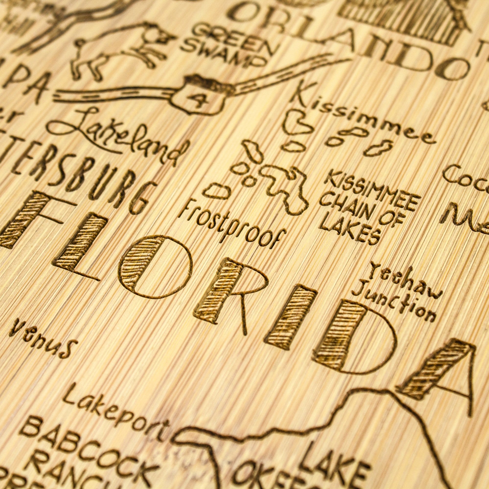 FSU, Florida 13 X 12 State Bamboo Cutting Board