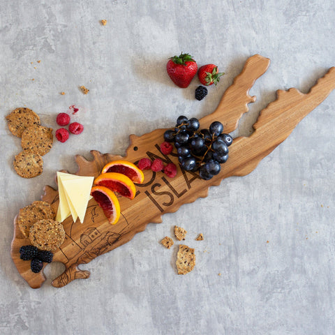 Totally Bamboo Rock & Branch® Origins Series Long Island Shaped Cutting & Serving Board