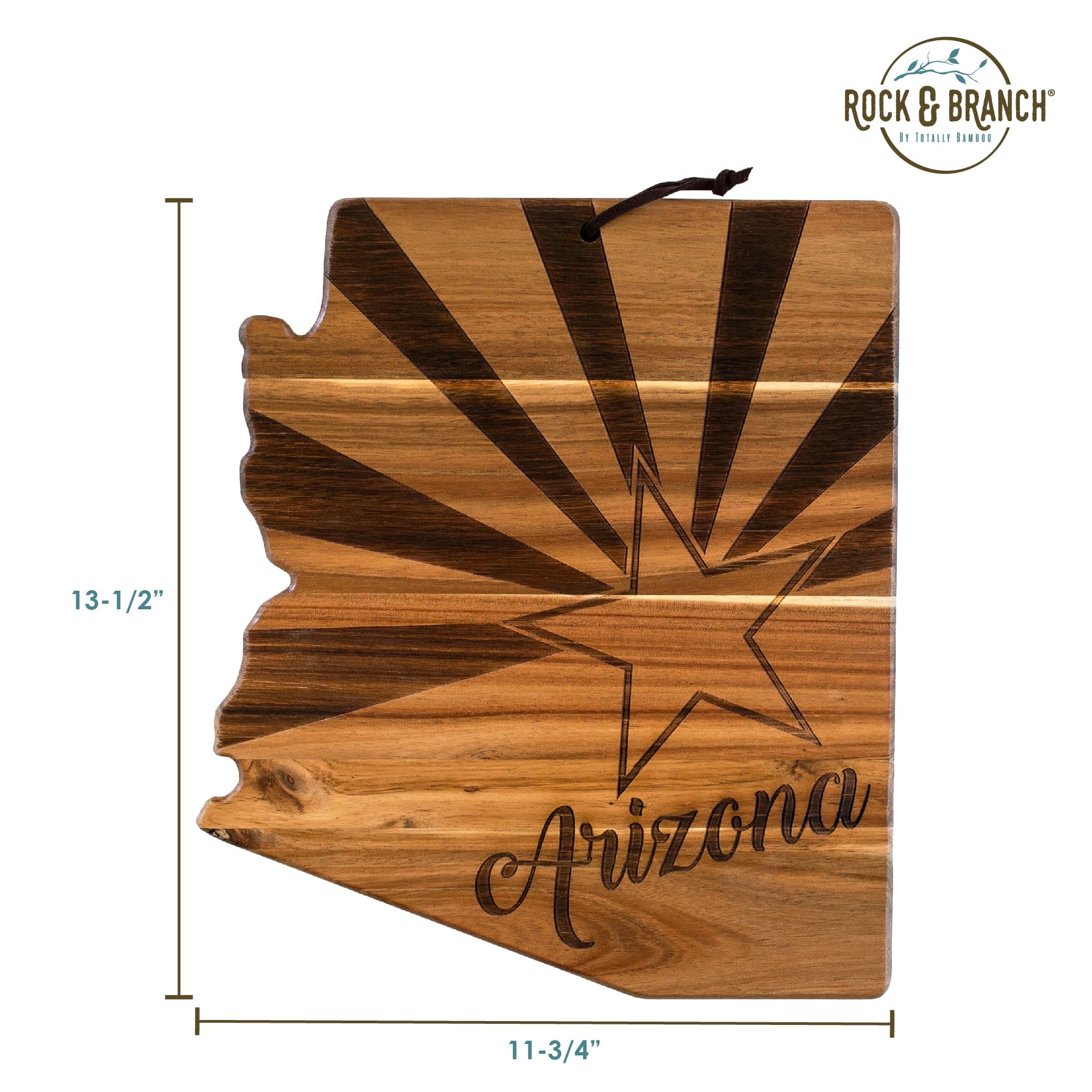 Totally Bamboo Rock & Branch® Origins Series Arizona State Shaped Cutting & Serving Board