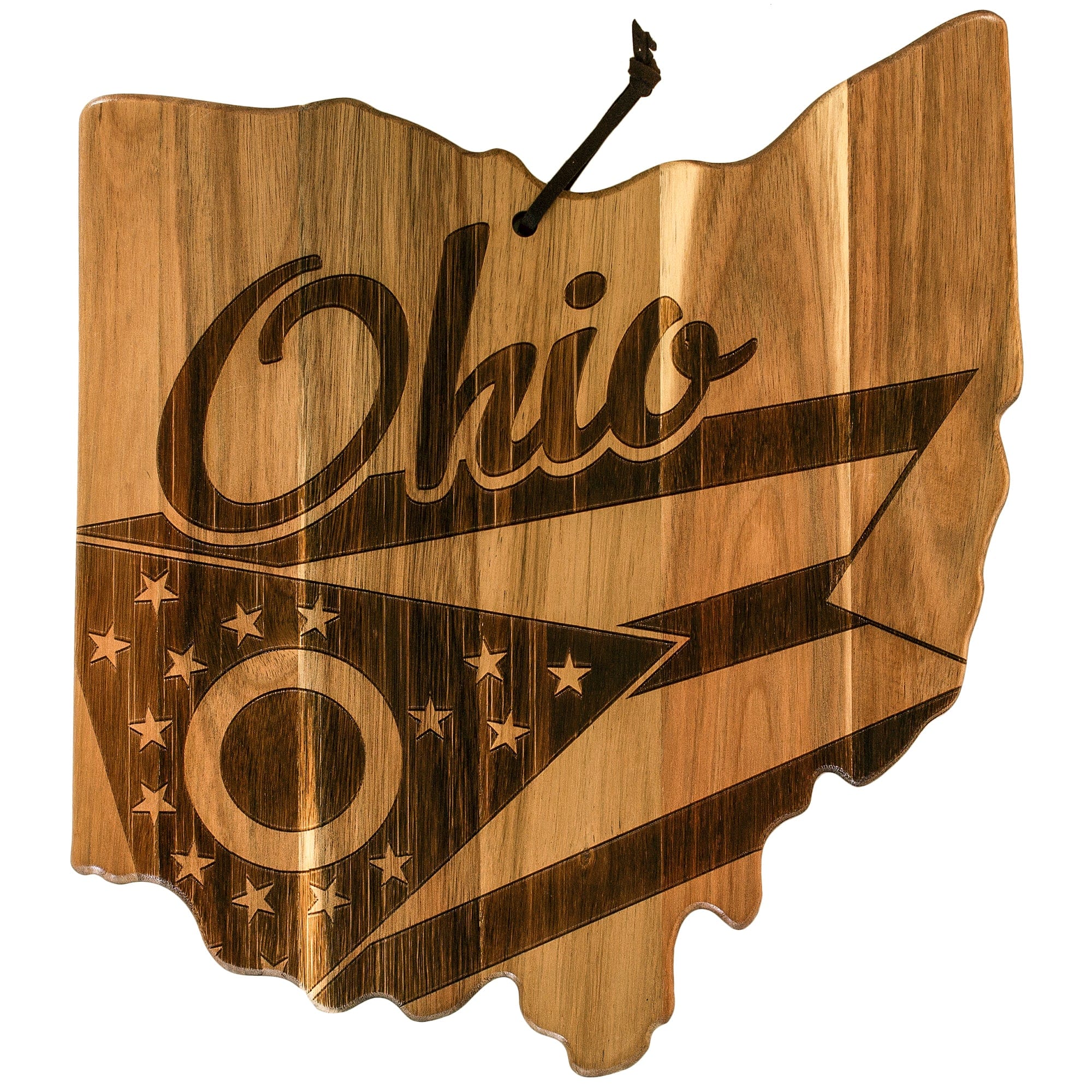 Totally Bamboo Rock & Branch® Origins Series Ohio State Shaped Cutting & Serving Board