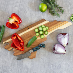 Totally Bamboo Rock & Branch® Origins Series North Carolina State Shaped Cutting & Serving Board