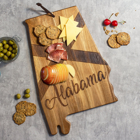 Totally Bamboo Rock & Branch® Origins Series Alabama State Shaped Cutting & Serving Board