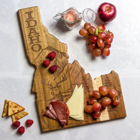 Totally Bamboo Rock and Branch® Origins Series Idaho State Shaped Cutting and Serving Board