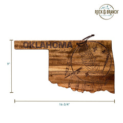 Totally Bamboo Rock and Branch® Origins Series Oklahoma State Shaped Cutting and Serving Board