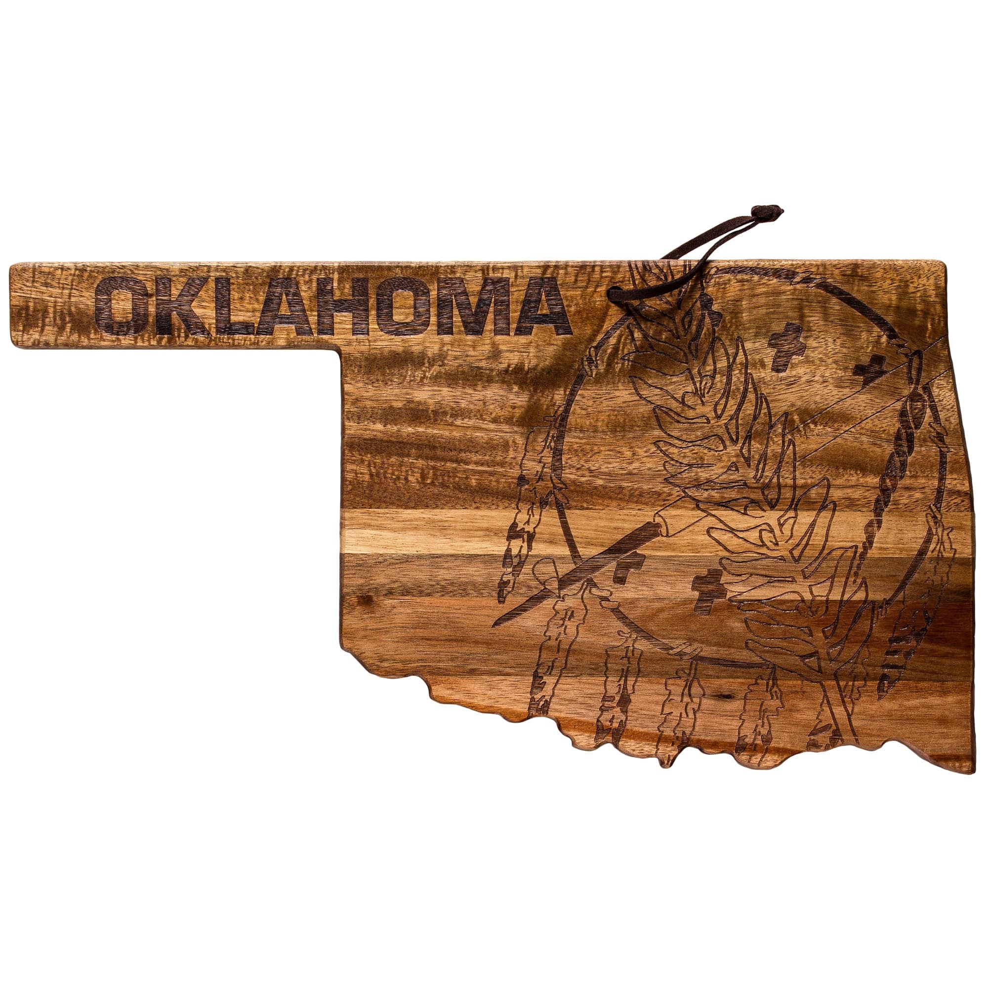 Totally Bamboo Rock and Branch® Origins Series Oklahoma State Shaped Cutting and Serving Board