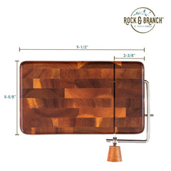Totally Bamboo Rock & Branch® Series Acacia Wood Serving Board with Cheese Slicer