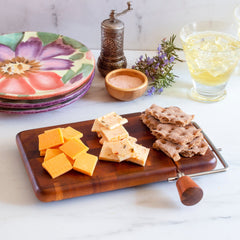 Totally Bamboo Rock & Branch® Series Acacia Wood Serving Board with Cheese Slicer