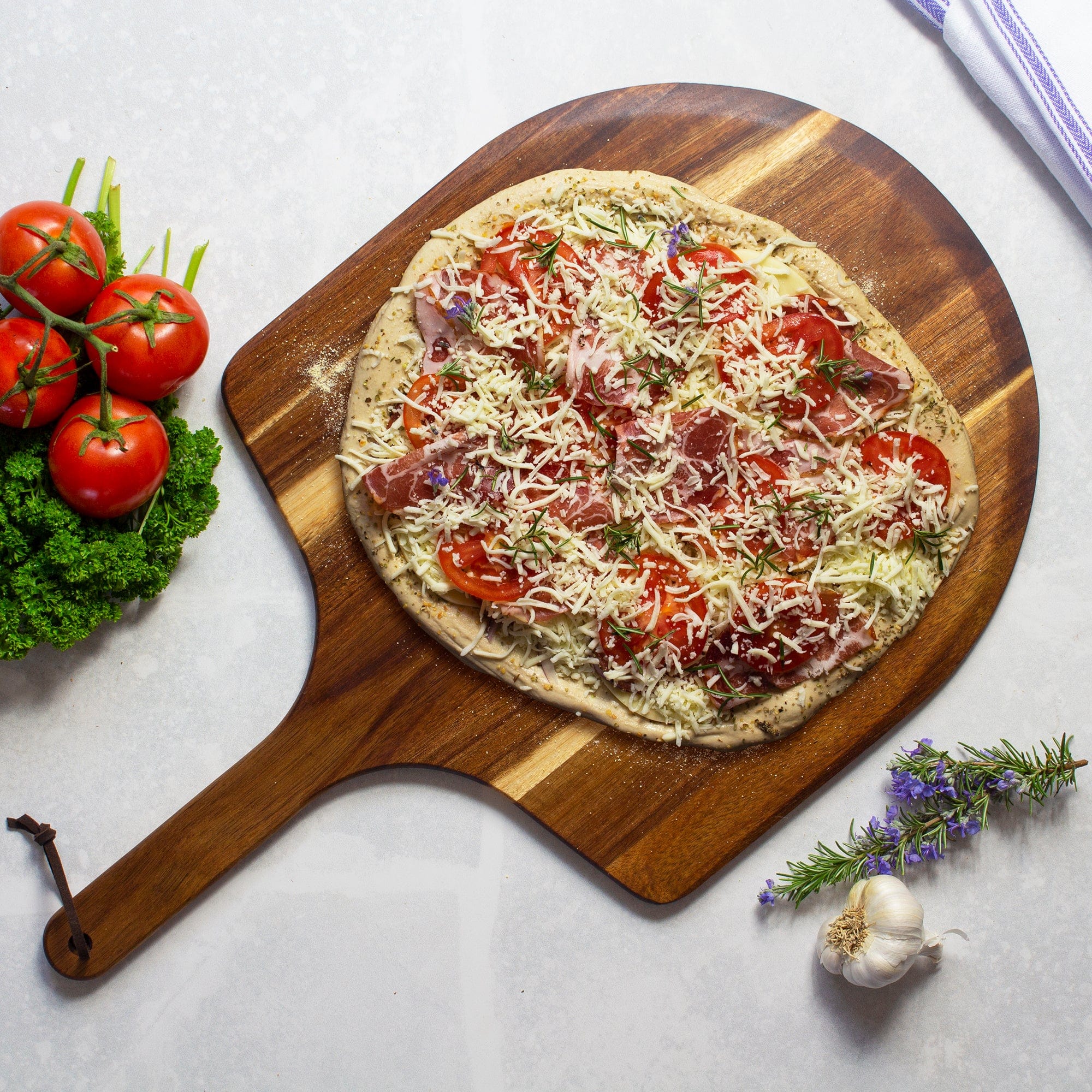 Sliding Pizza Peel Cutting Board with Handle — Off The Back