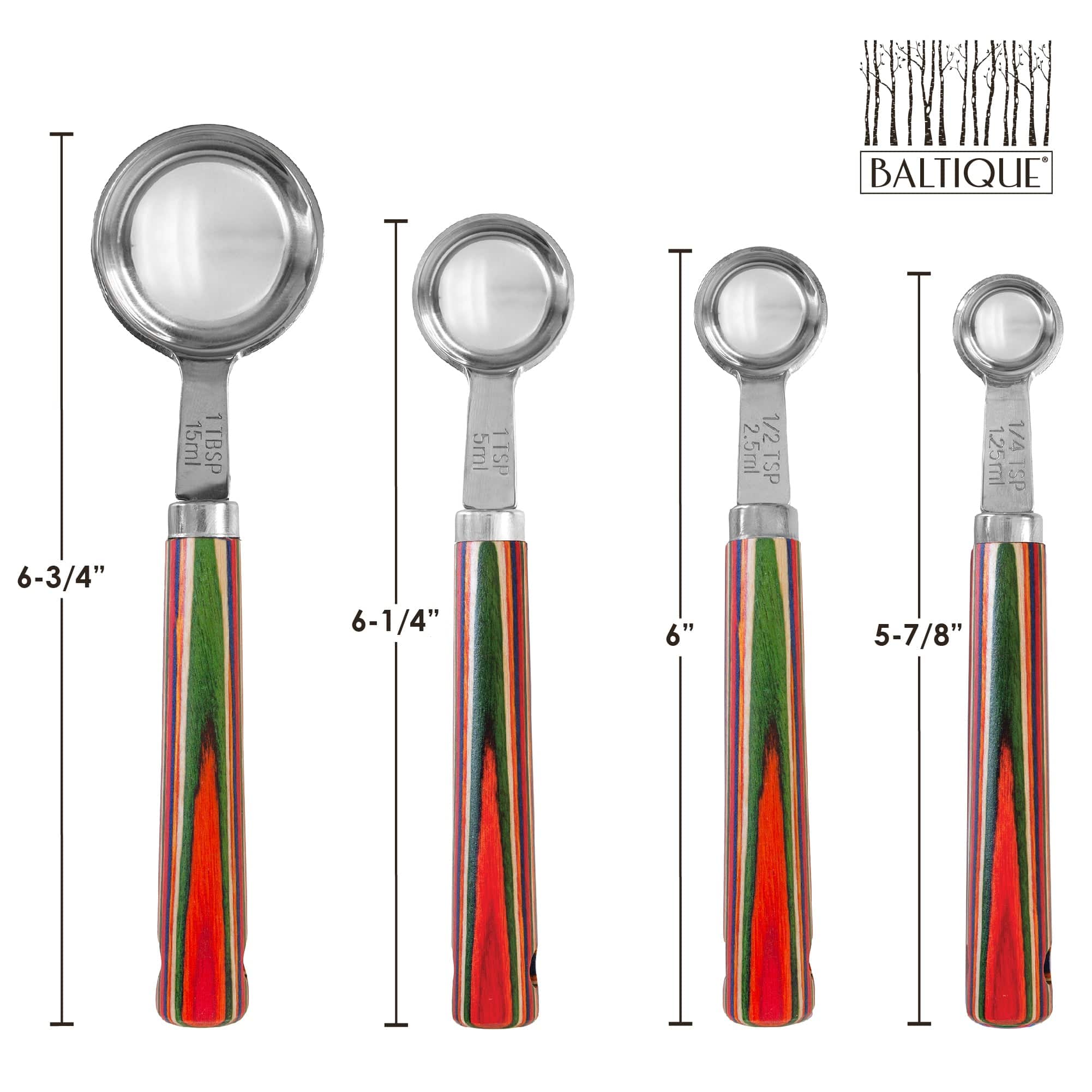 Totally Bamboo Baltique® Marrakesh Collection 4-Piece Measuring Spoon Set