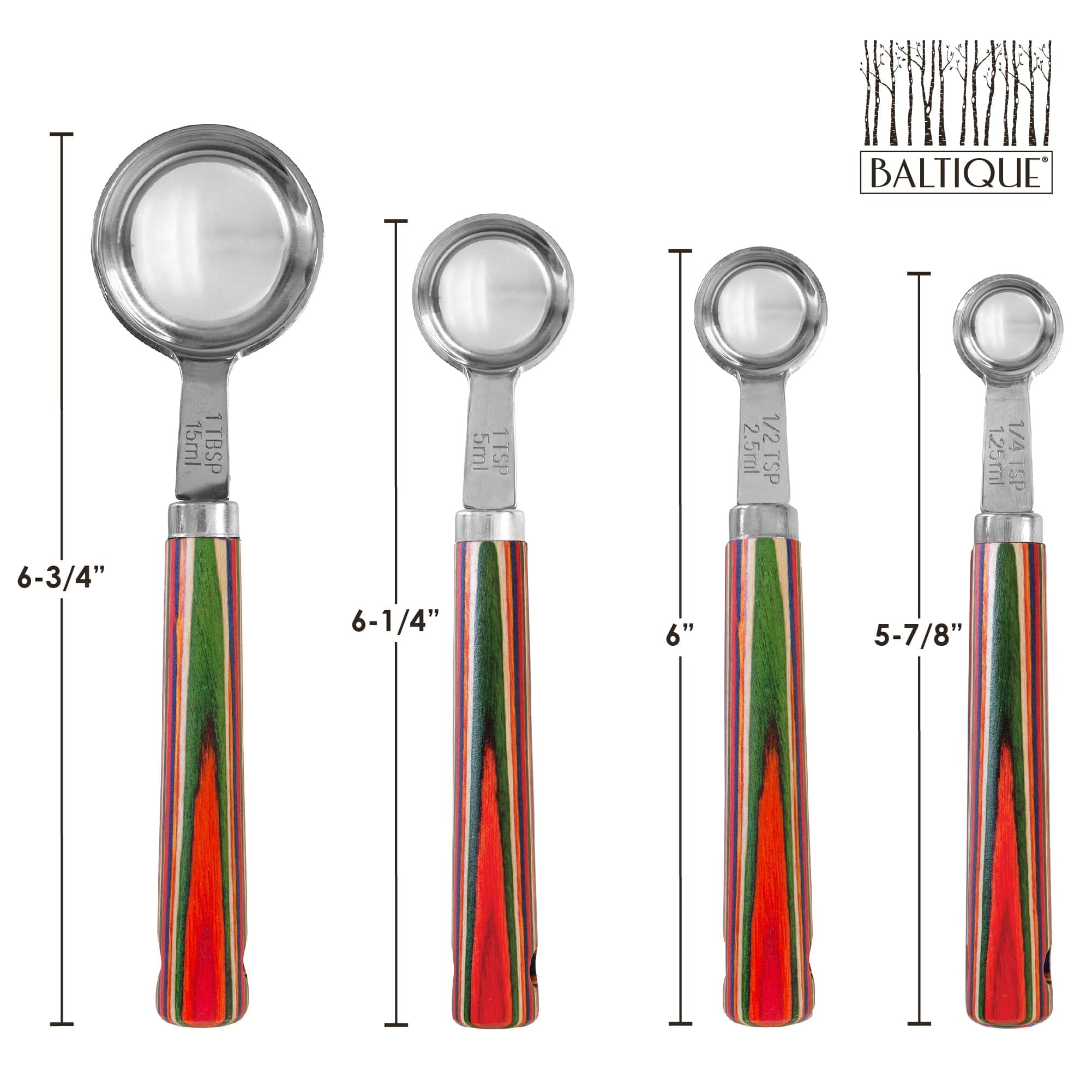 Baltique Marrakesh Collection 4-Piece Measuring Spoon Set