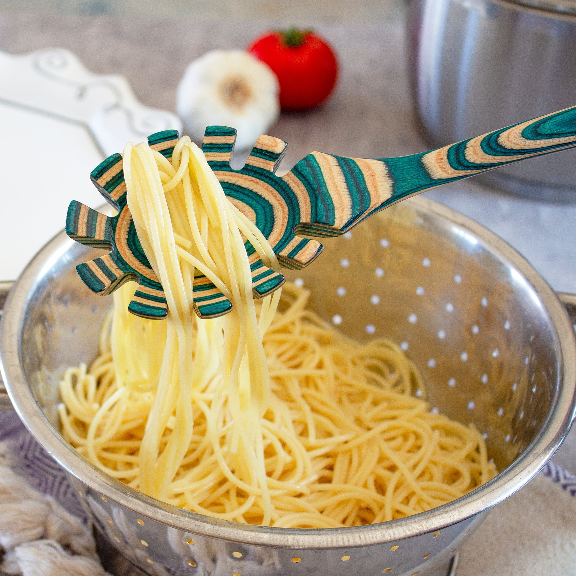 Pasta Server Collection Add a splash of cool color to your kitchen with the Baltique Mykonos ...