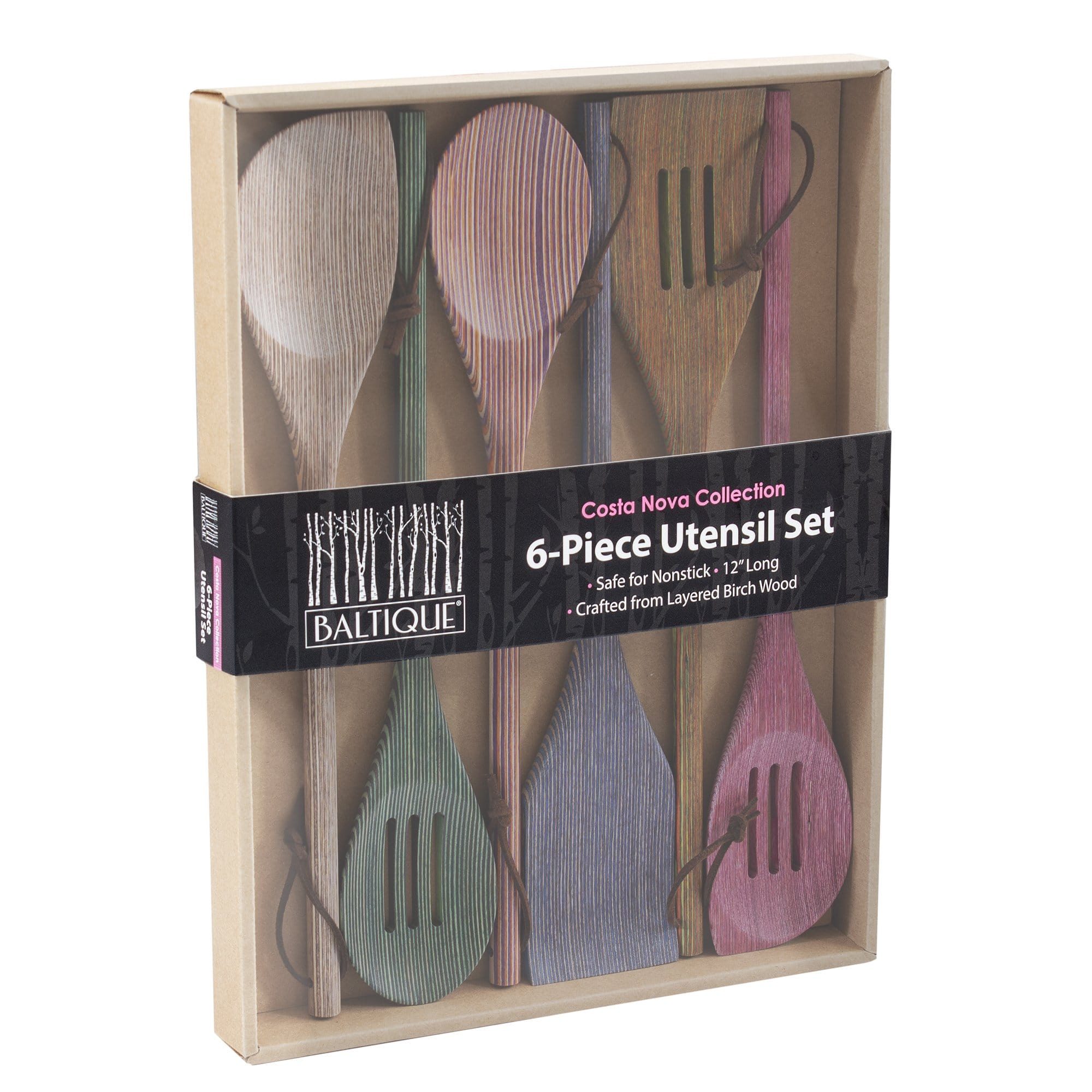 Totally Bamboo Baltique® Costa Nova Collection 6-Piece Cooking Utensil Set