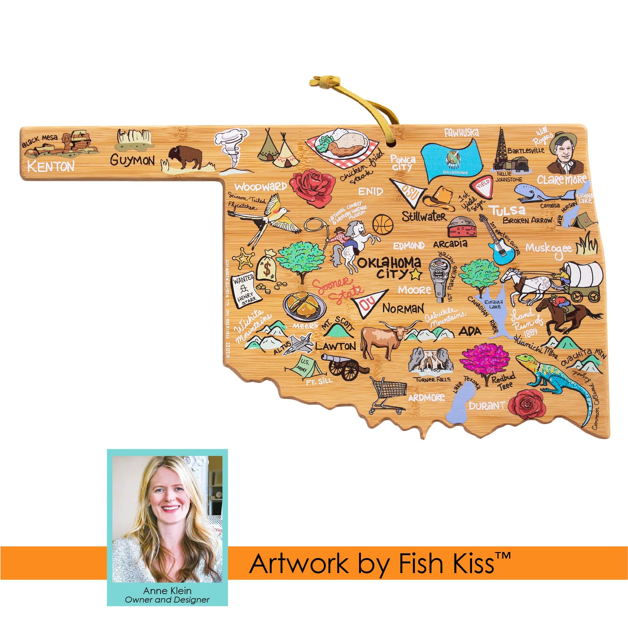 Alaska Square Canvas Art – Fish Kiss
