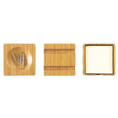 Totally Bamboo 3-Piece Desk Organizer with Paperclip Tray, Sticky Note Holder and Phone Stand