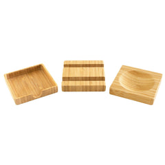 Totally Bamboo 3-Piece Desk Organizer with Paperclip Tray, Sticky Note Holder and Phone Stand