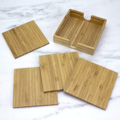 Totally Bamboo 4-Pc. Bamboo Coaster Set with Case