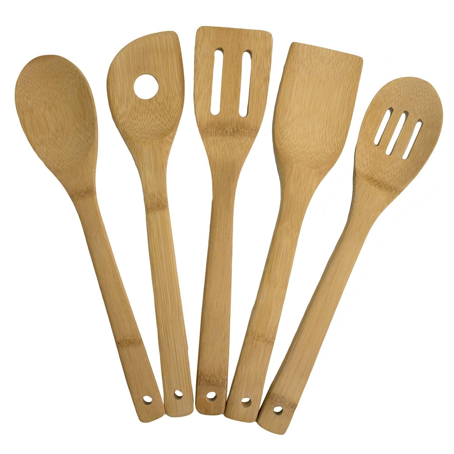 Totally Bamboo 5-Piece Bamboo Cooking Utensil Set