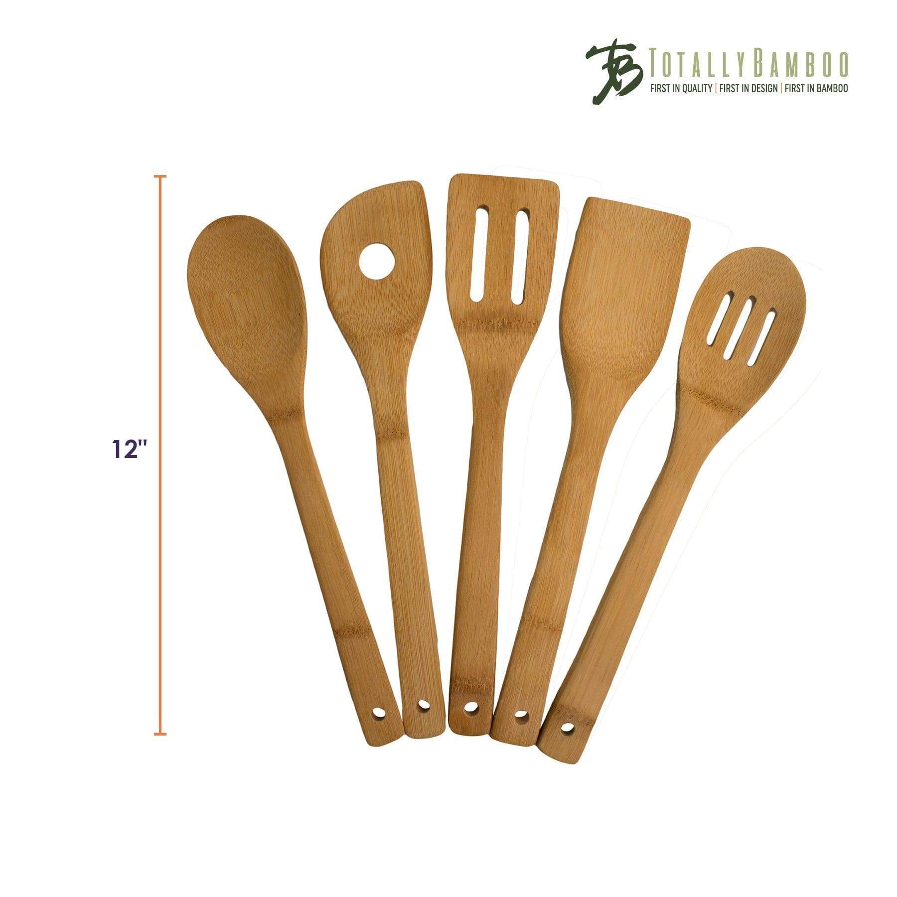 Totally Bamboo 5-Piece Bamboo Cooking Utensil Set