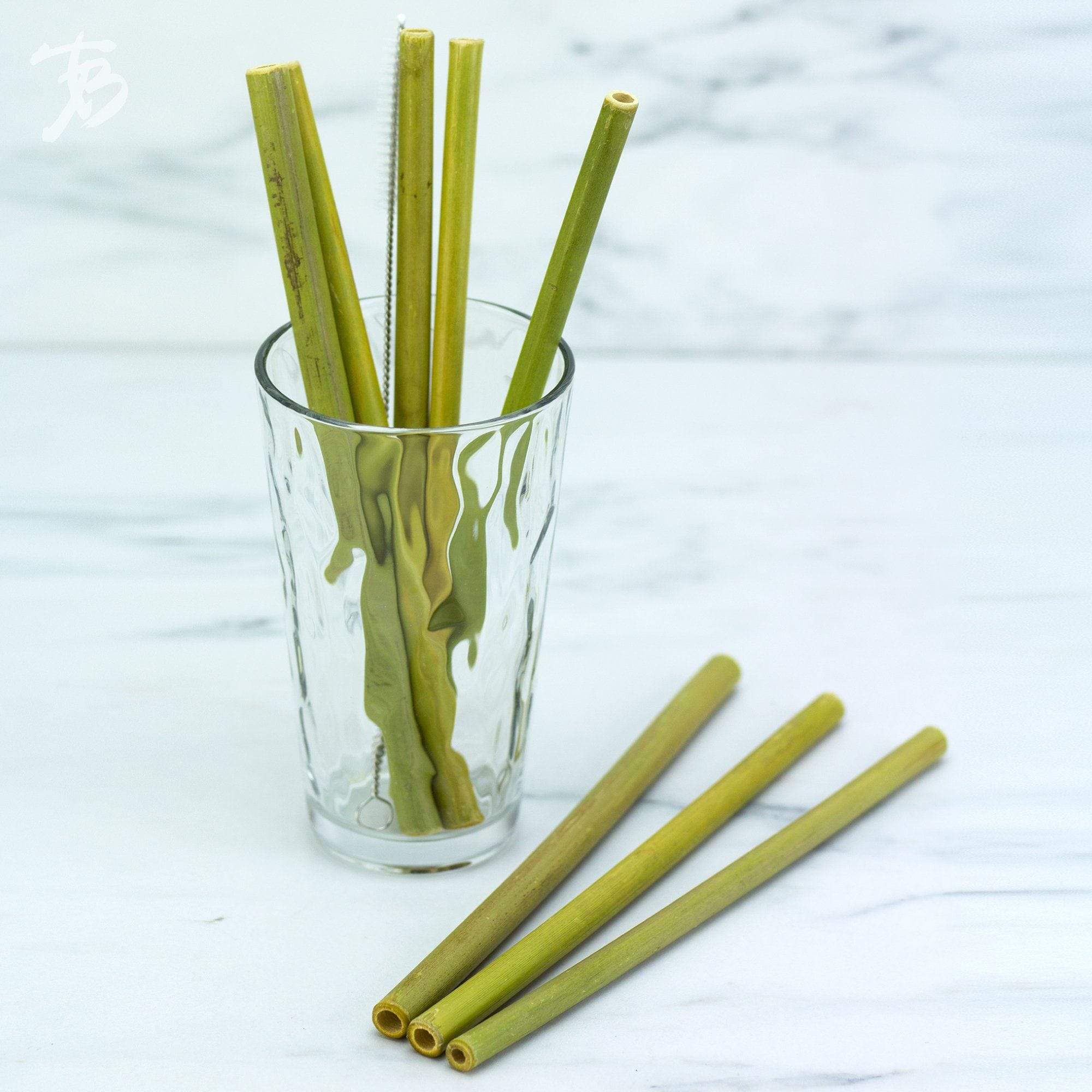 Totally Bamboo 8-Pack Reusable Bamboo Drinking Straws, Dishwasher Safe