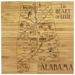 Totally Bamboo Alabama State Puzzle 4-Pc. Coaster Set with Case