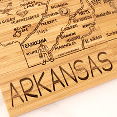 Totally Bamboo Arkansas State Puzzle 4 Piece Bamboo Coaster Set with Case