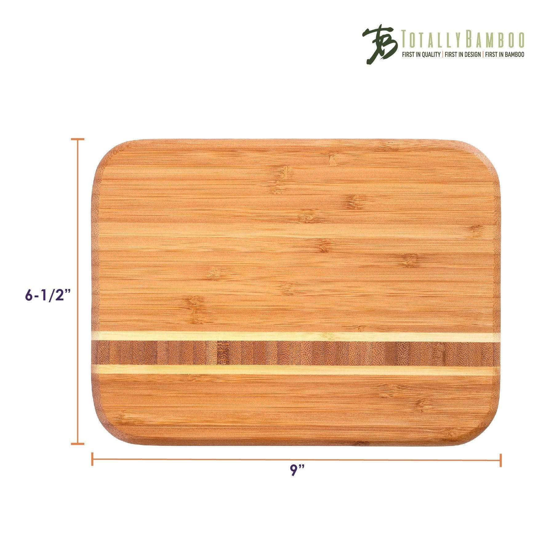 Totally Bamboo Barbados Serving & Cutting Board, 9" x 6-1/2"