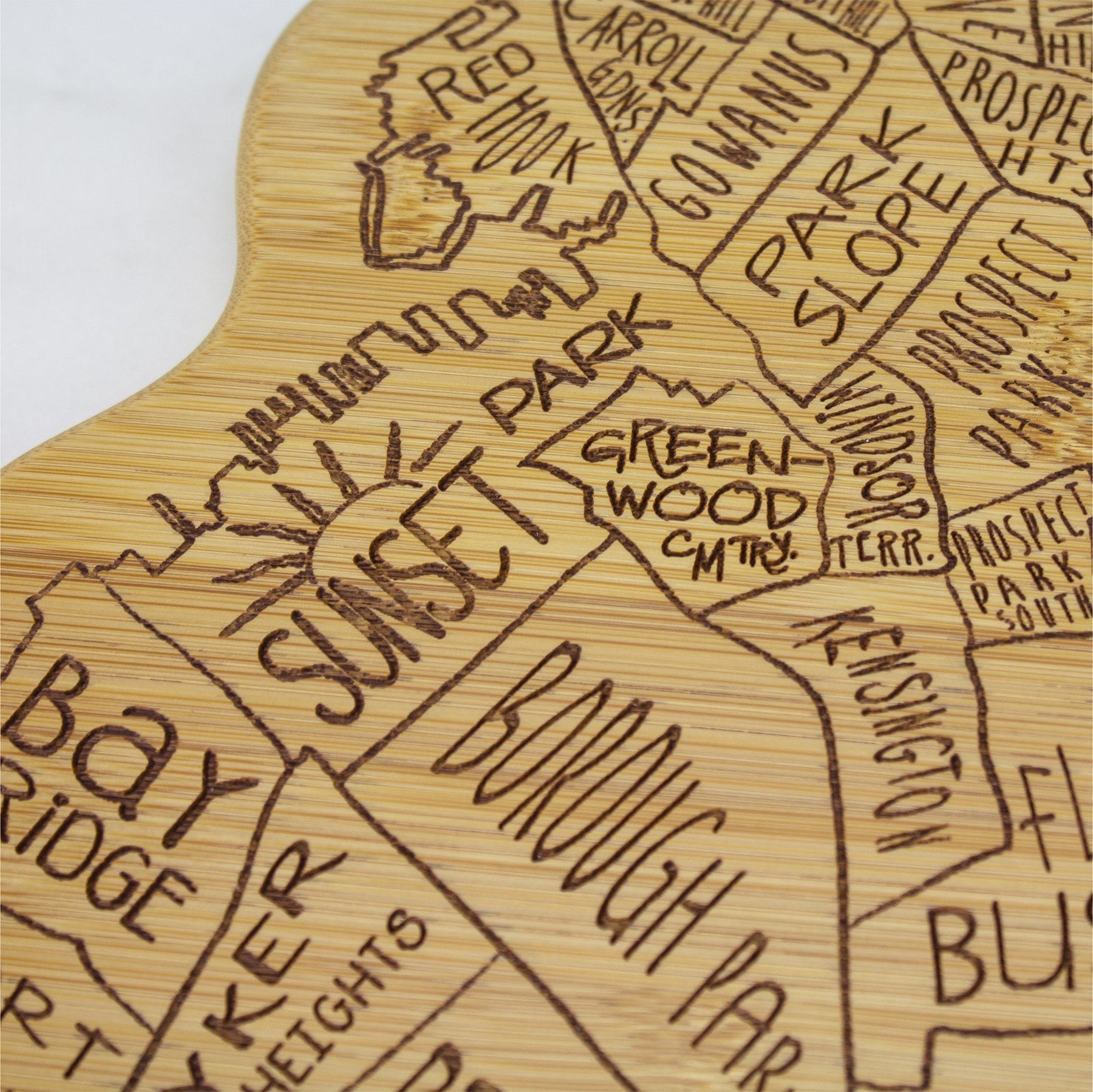 Totally Bamboo Brooklyn City Life Bamboo Serving and Cutting Board