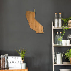 Totally Bamboo California State Shaped Bamboo Serving and Cutting Board