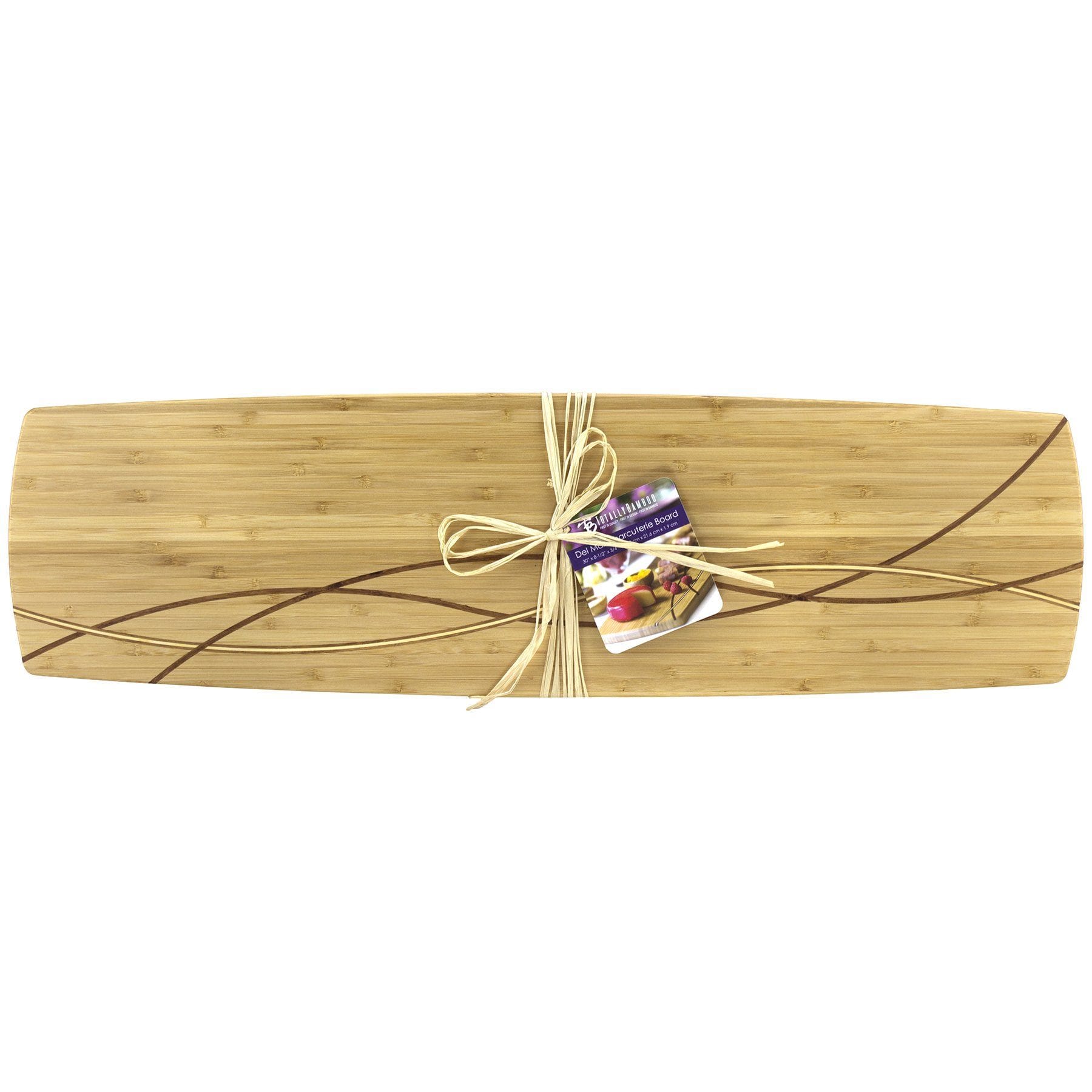 Totally Bamboo Del Mar Charcuterie Board and Cheese Plate, 30" x 8-1/2"