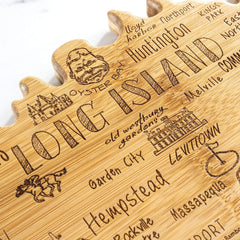 Totally Bamboo Destination Long Island Shaped Bamboo Serving and Cutting Board