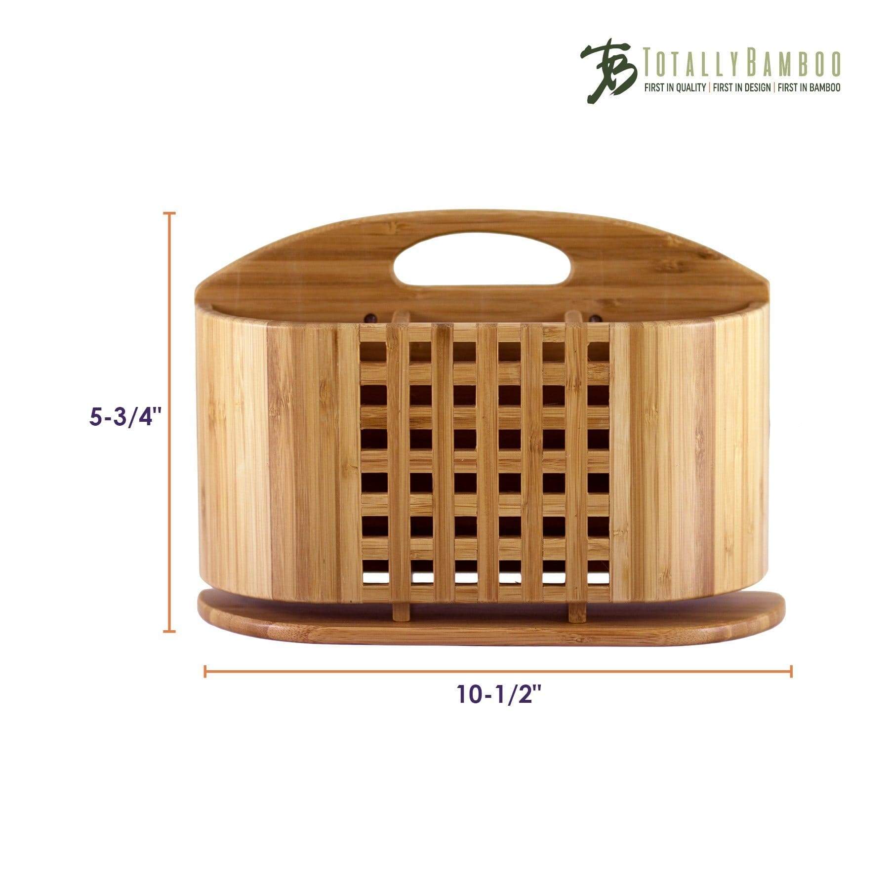 Totally Bamboo Eco Utensil, Flatware and Cutlery Drying Caddy Eco Dish Drying Rack