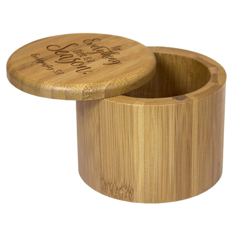 Totally Bamboo "For Everything There is a Season" Engraved Salt Box