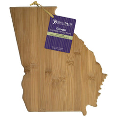 Totally Bamboo Georgia State Shaped Bamboo Serving and Cutting Board