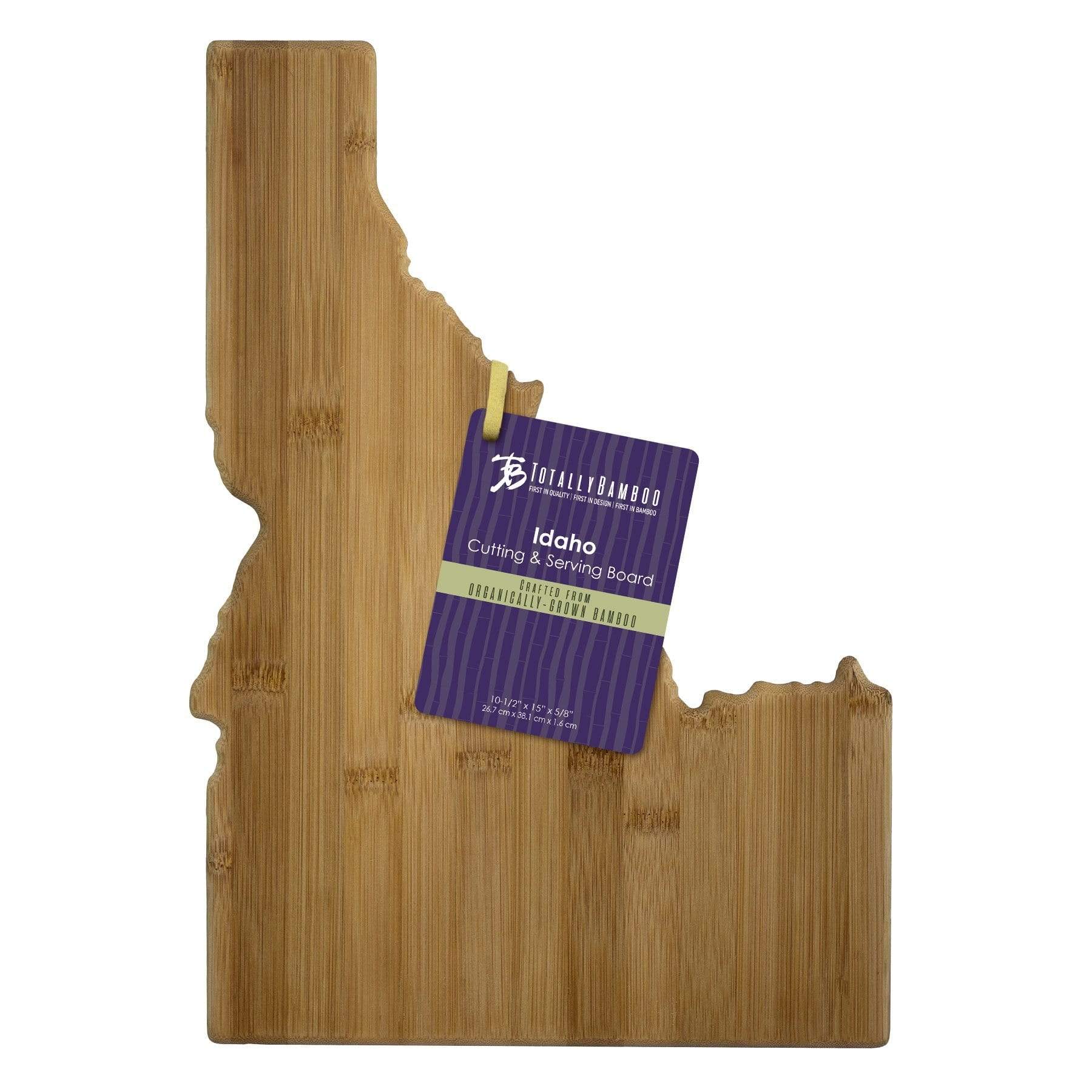 Totally Bamboo Idaho State Shaped Bamboo Serving and Cutting Board