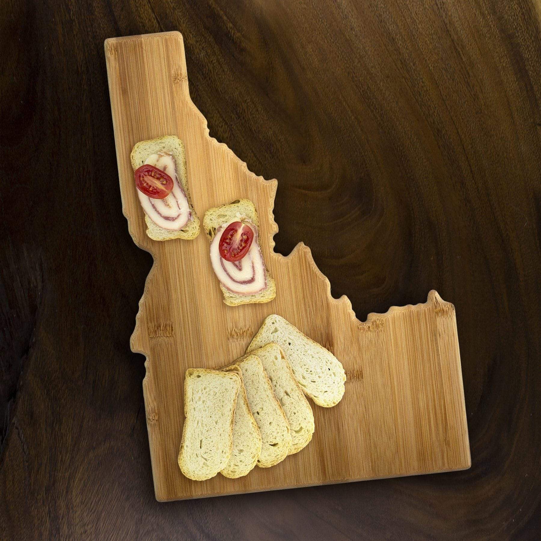 Totally Bamboo Idaho State Shaped Bamboo Serving and Cutting Board