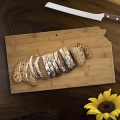 Totally Bamboo Kansas State Shaped Bamboo Serving and Cutting Board