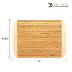 Totally Bamboo Kona Groove Carving Board, 18" x 12-1/2"