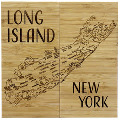 Totally Bamboo Long Island Puzzle 4-Pc. Coaster Set with Case