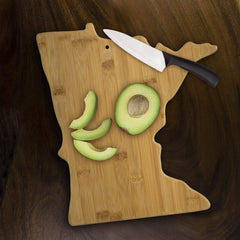 Totally Bamboo Minnesota State Shaped Bamboo Serving and Cutting Board