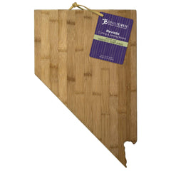 Totally Bamboo Nevada State Shaped Bamboo Serving and Cutting Board