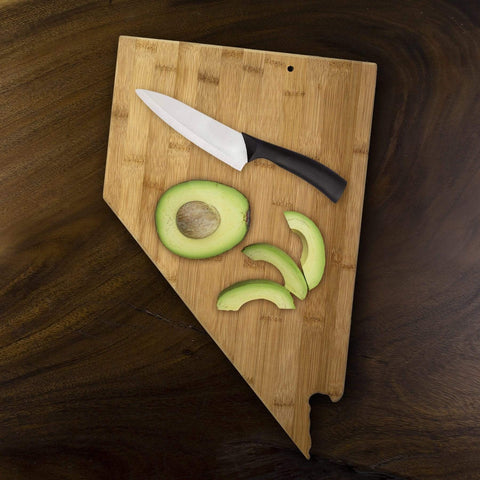 Totally Bamboo Nevada State Shaped Bamboo Serving and Cutting Board