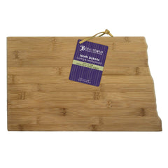Totally Bamboo North Dakota State Shaped Bamboo Serving and Cutting Board