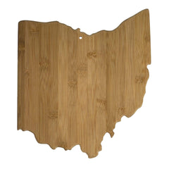 Totally Bamboo Ohio State Shaped Bamboo Serving and Cutting Board