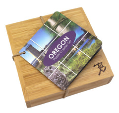 Totally Bamboo Oregon State Puzzle 4-Pc. Coaster Set with Case