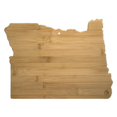 Totally Bamboo Oregon State Shaped Bamboo Serving and Cutting Board