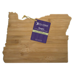 Totally Bamboo Oregon State Shaped Bamboo Serving and Cutting Board