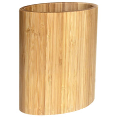 Totally Bamboo Oval Shaped Bamboo Kitchen Utensil Holder, 6" x 4" x 7"