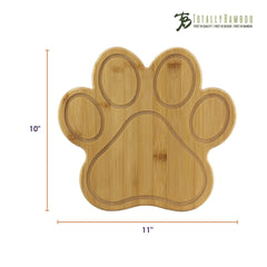 Totally Bamboo Paw-Shaped Serving and Cutting Board, 11" x 10"